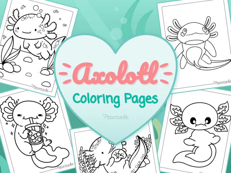 axolotl coloring pages printable