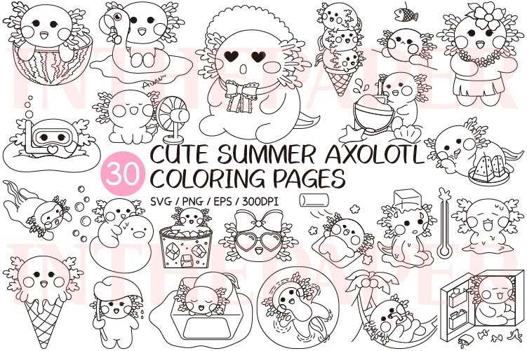 axolotl coloring pages printable