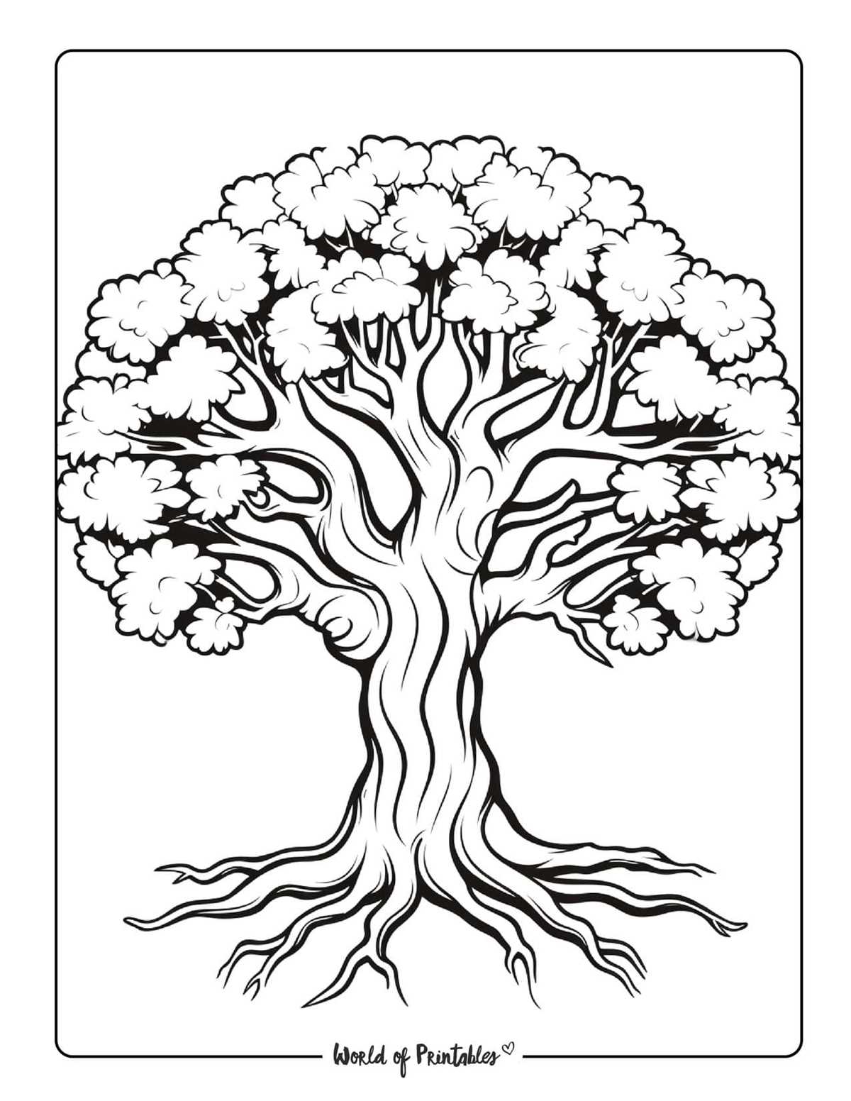 printable tree coloring page