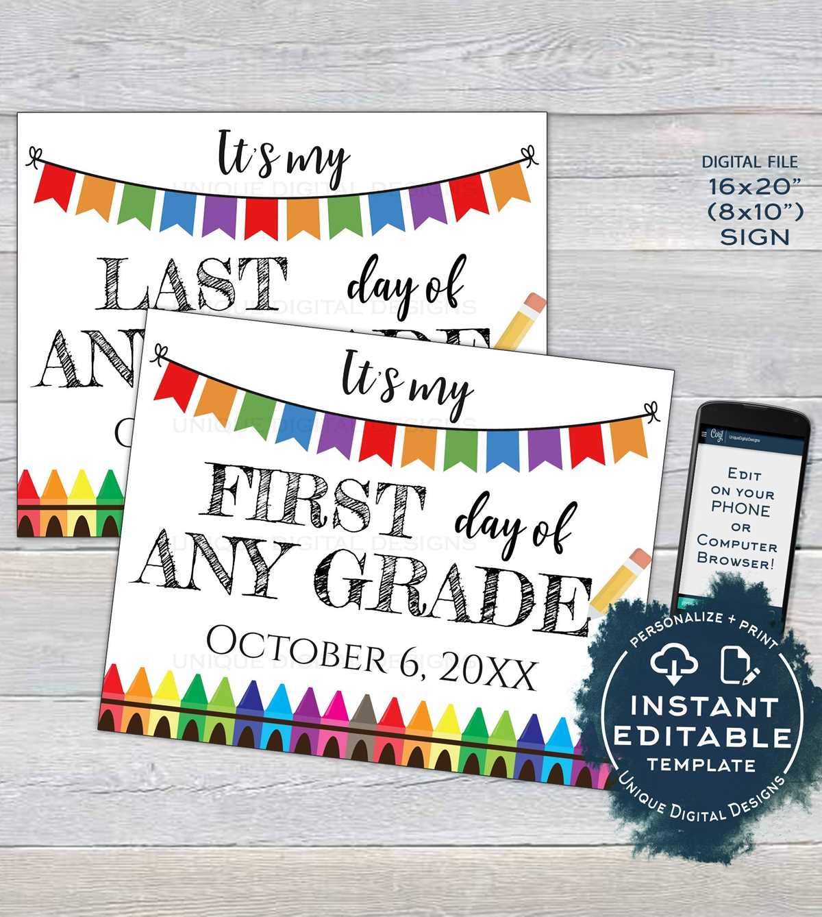 back to school sign printable