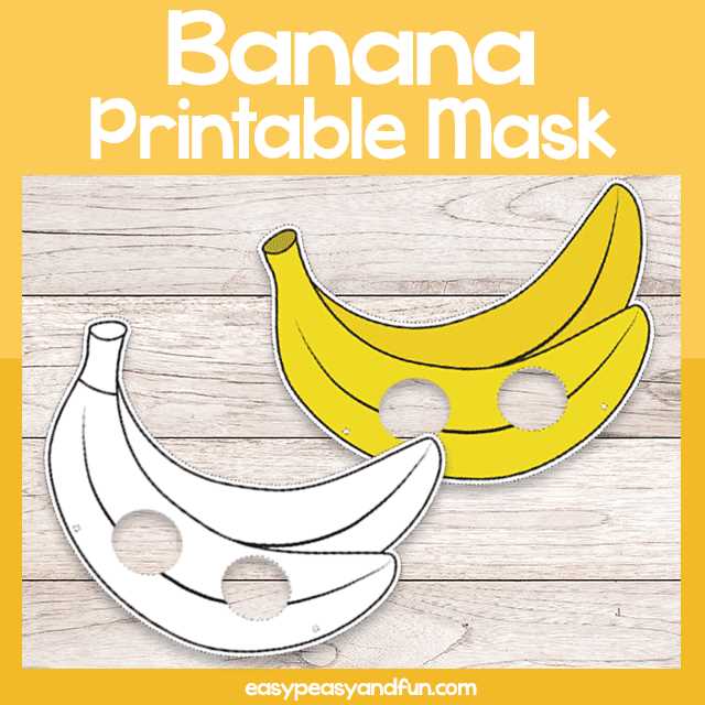 banana template printable