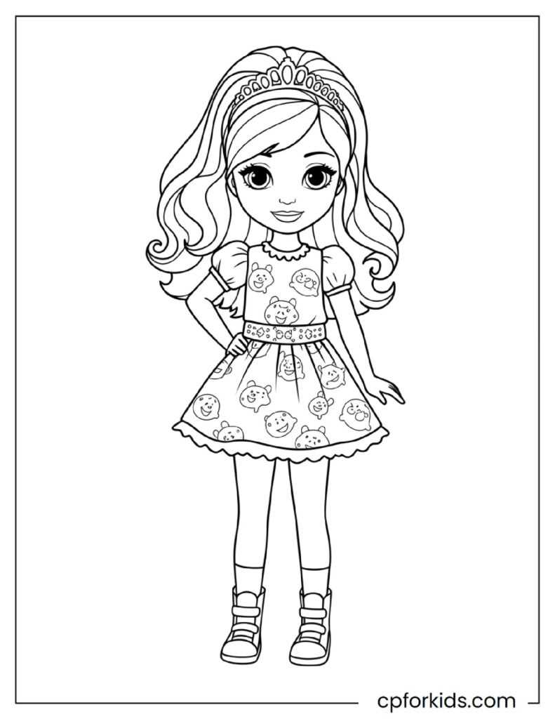 barbie coloring page printable