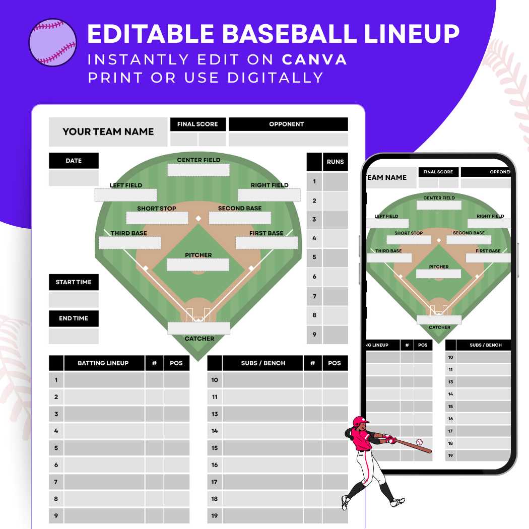 baseball field printable
