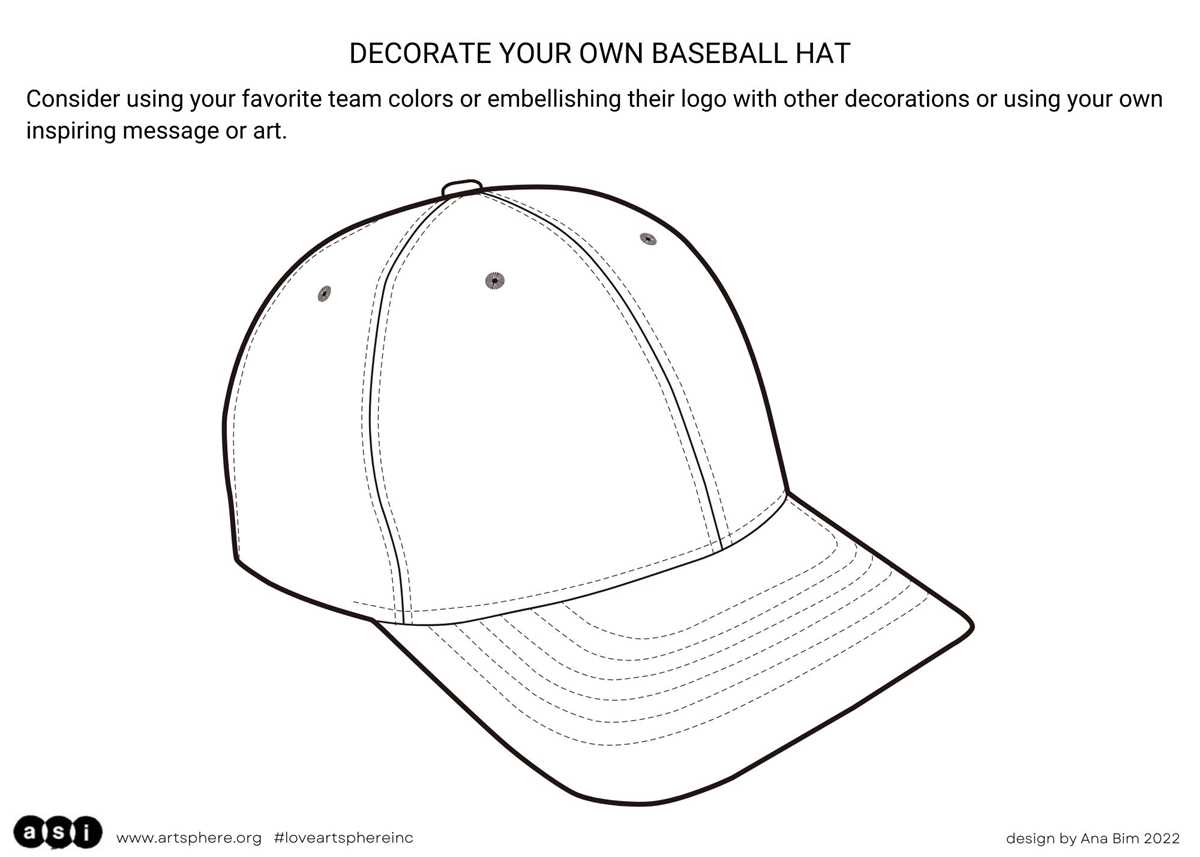 baseball hat printable