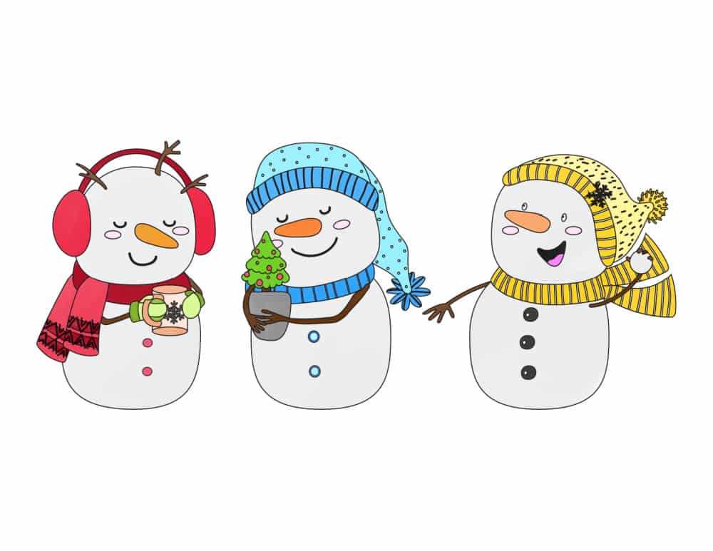 snowman picture printable