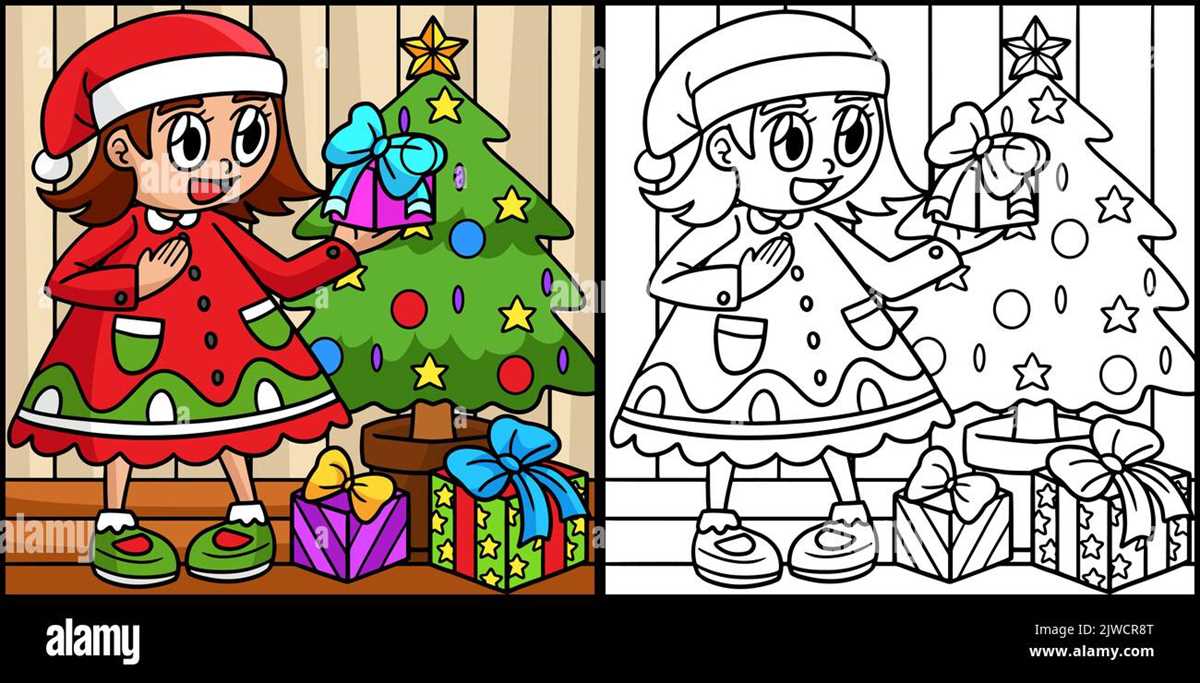 free printable christmas tree coloring page