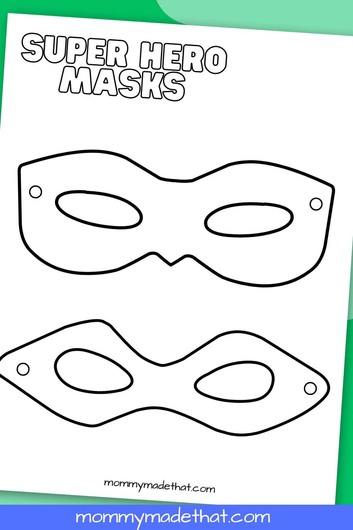 superhero mask printable