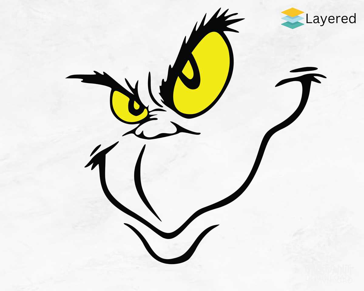 grinch printable face