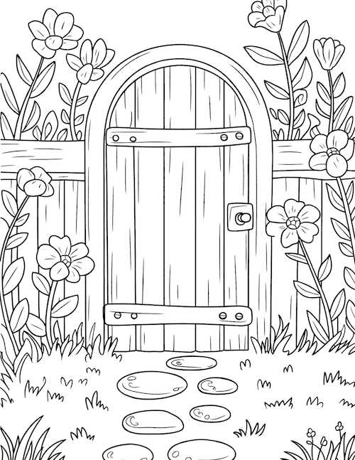 printable garden pictures to color