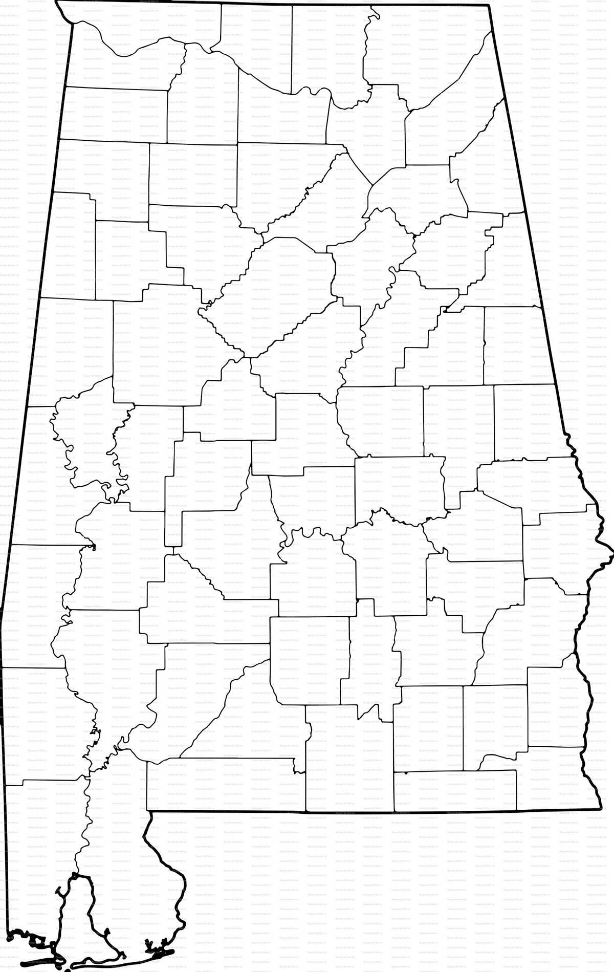 printable alabama map