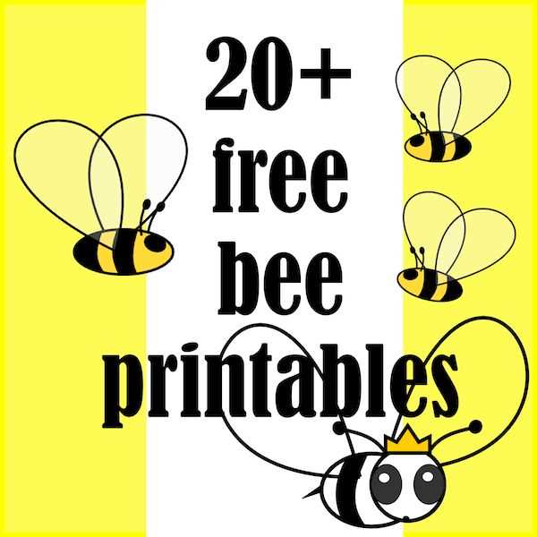 bee printable template