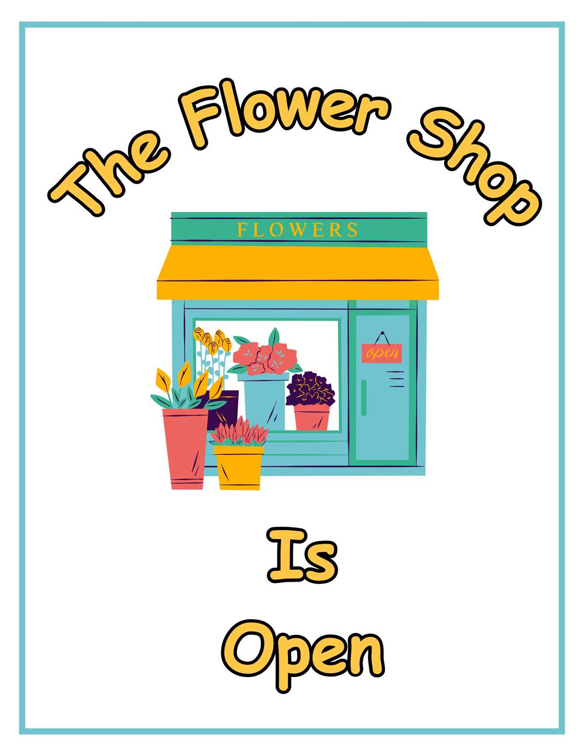 flower shop dramatic play free printables