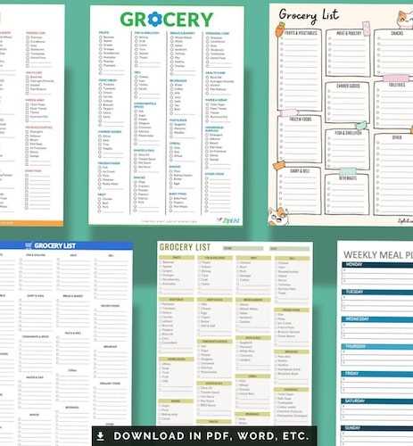 printable blank shopping list