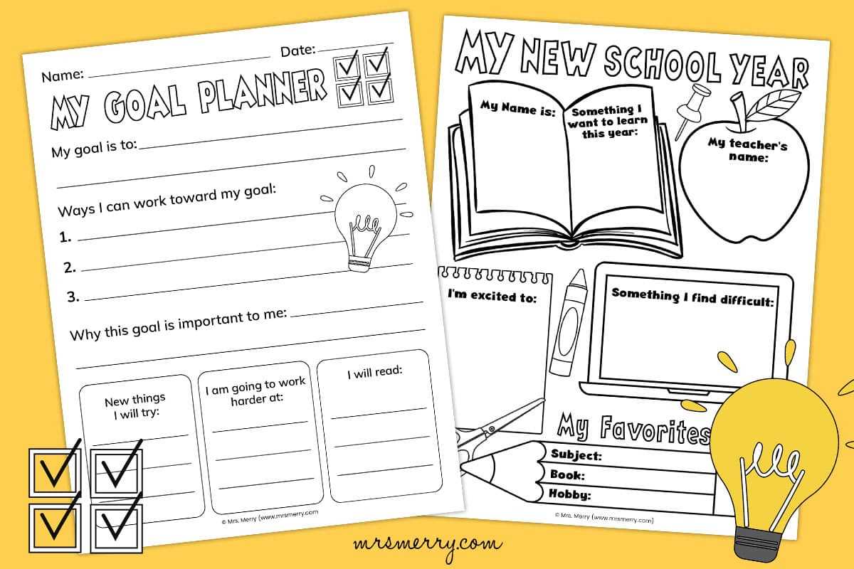 goal planning printables