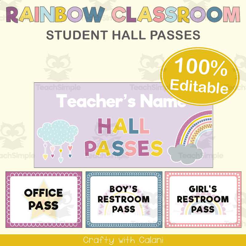 printable hall passes
