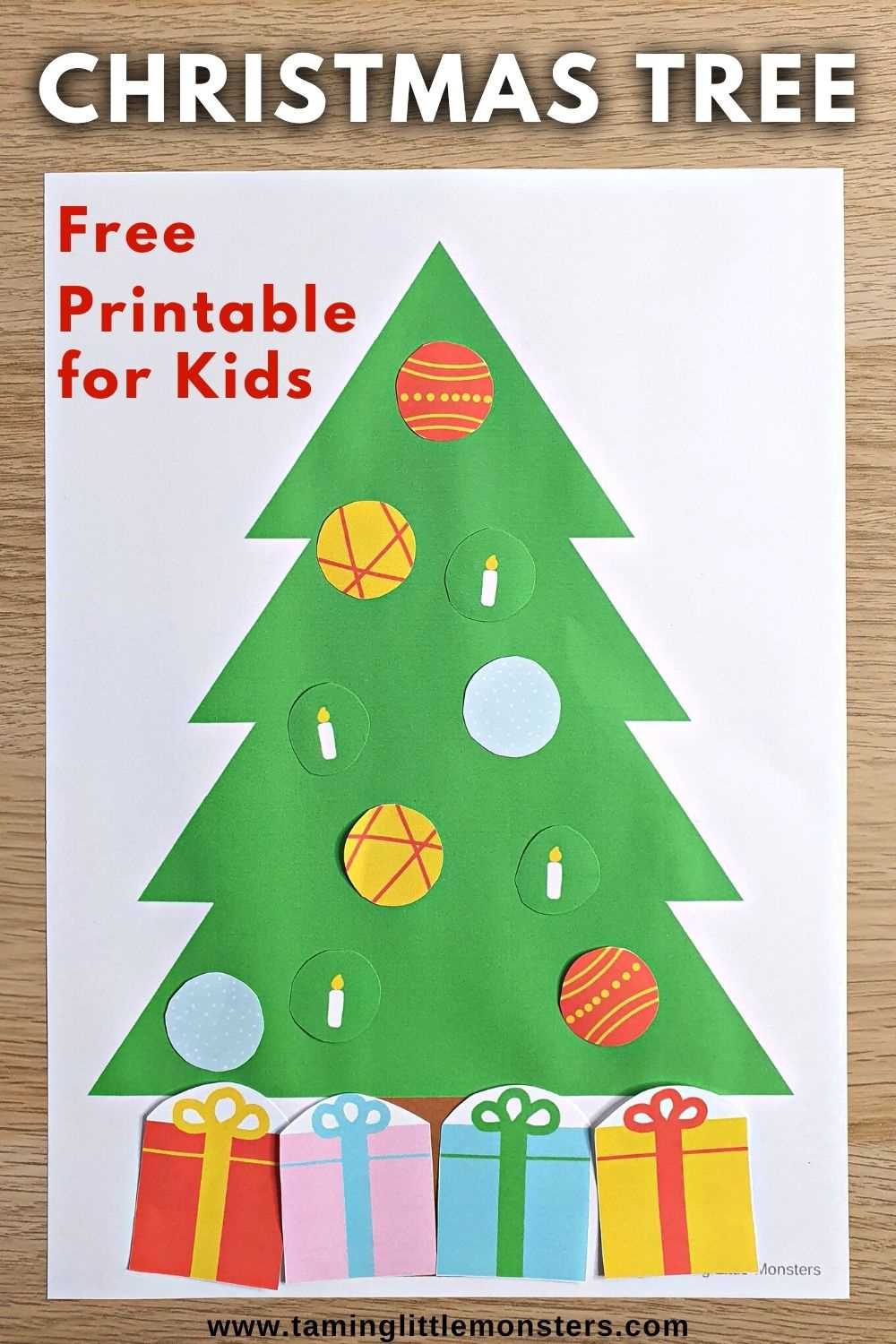 picture of a christmas tree printable
