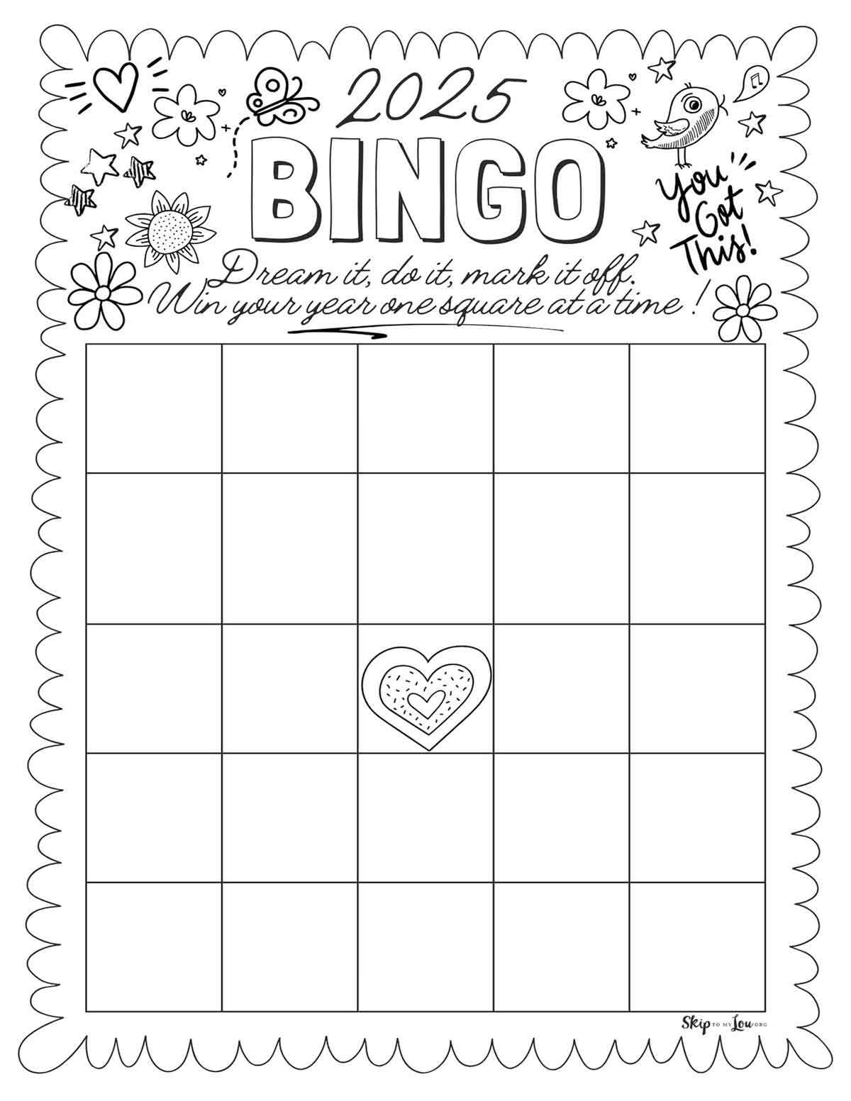 bingo blank printable