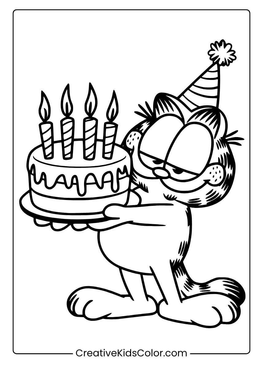birthday card coloring printable