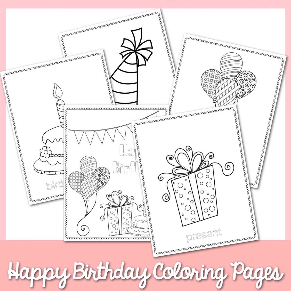 birthday cards coloring printable
