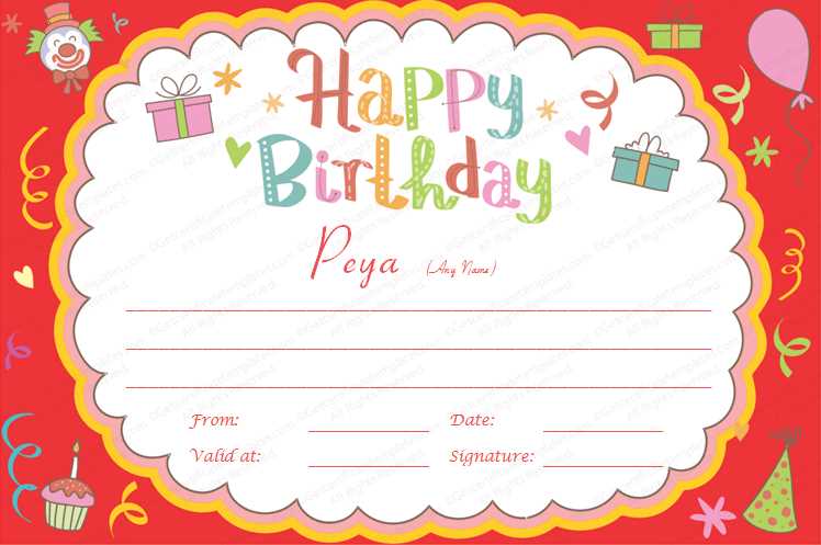 birthday certificate printable