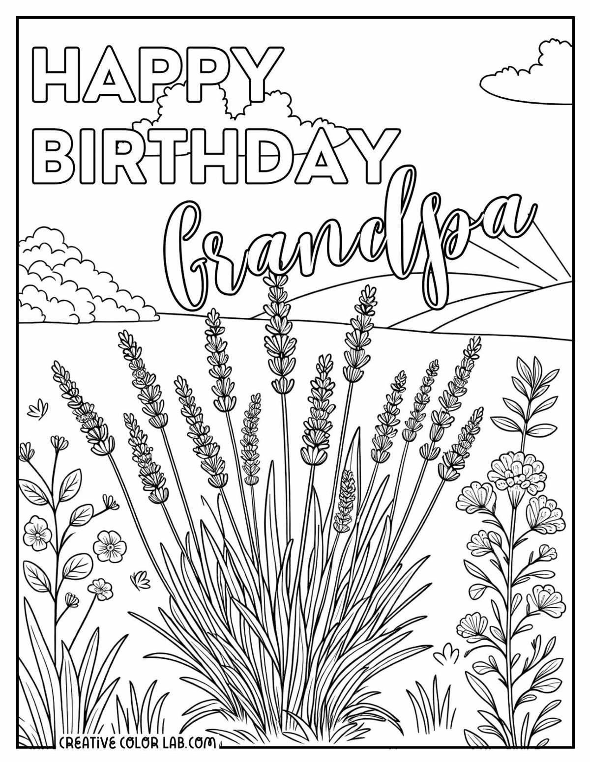 birthday coloring sheets printable