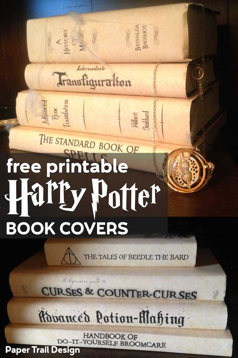 harry potter book cover printable