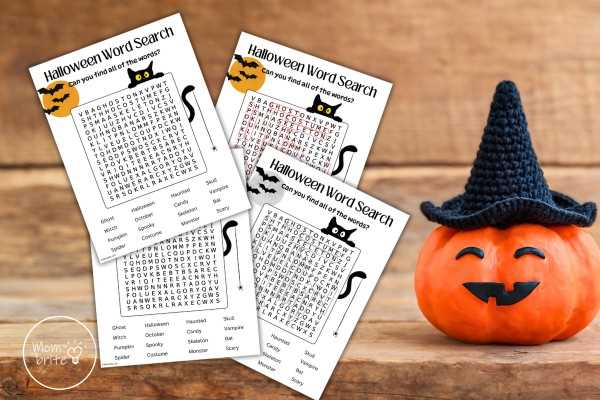 printable word searches halloween
