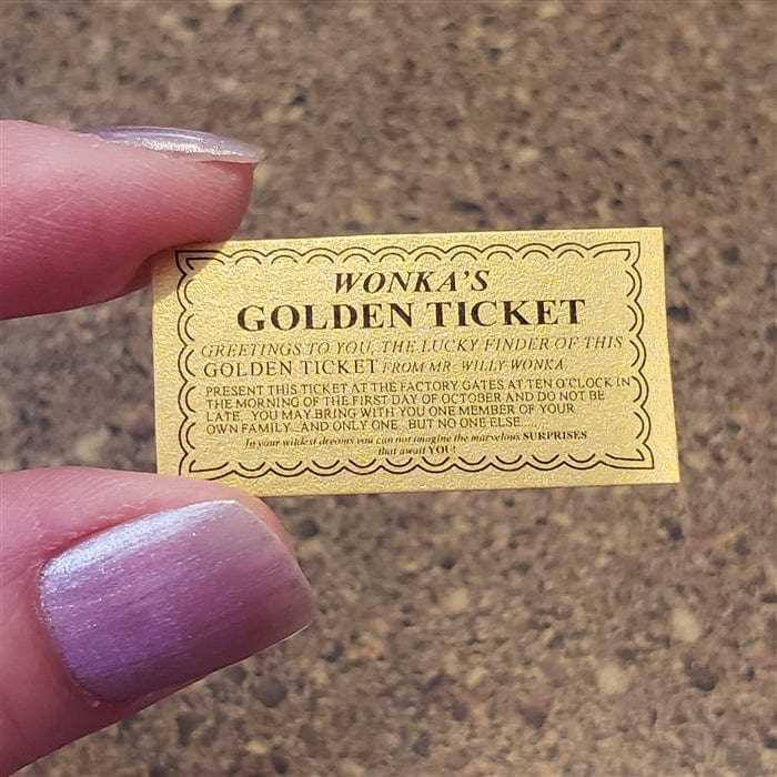 golden ticket printable