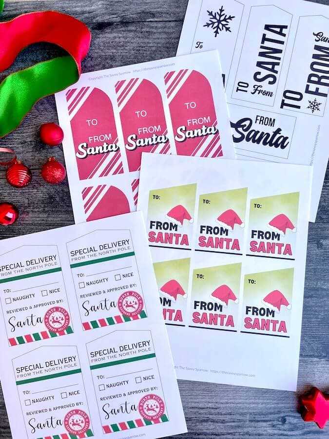 secret santa gift tags free printable