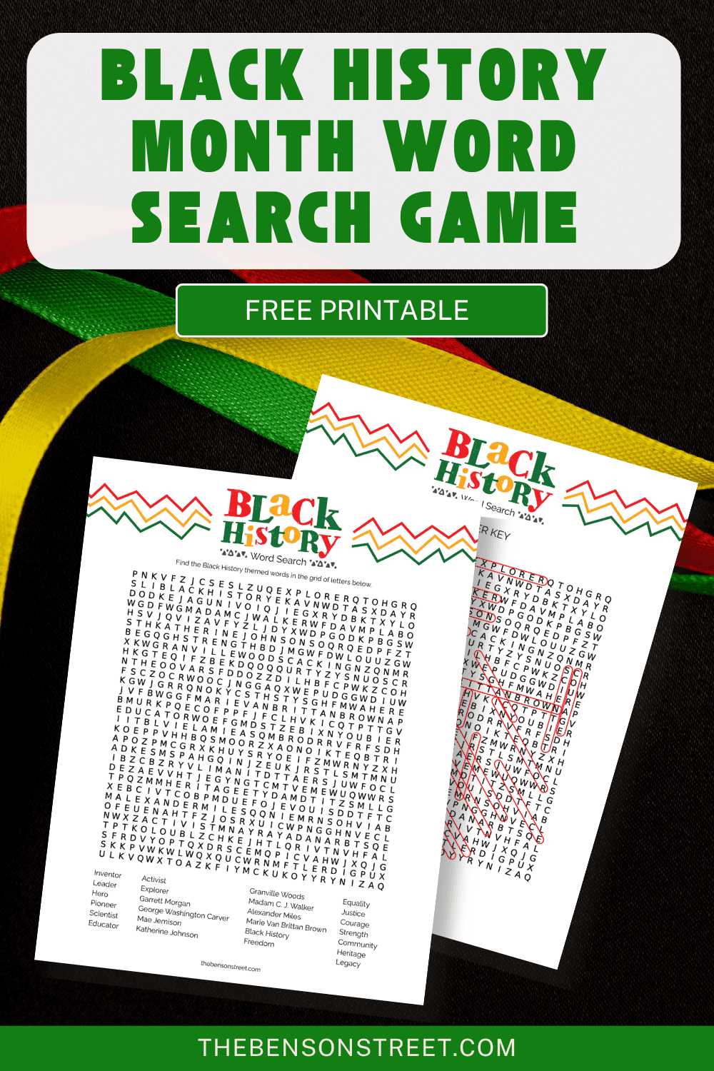black history month word search printable