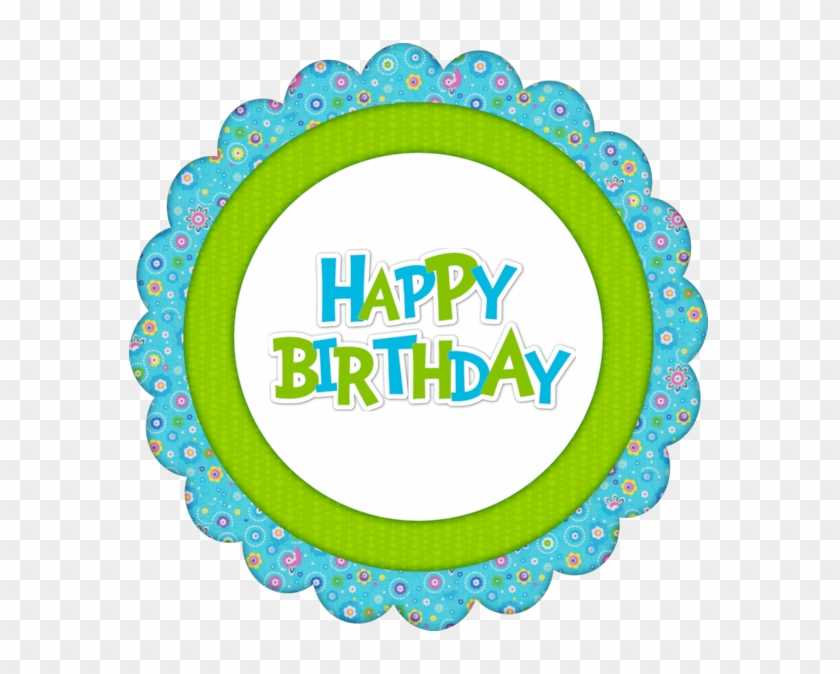 blue happy birthday cake topper printable