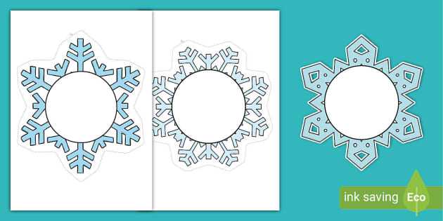 blue snowflake printable