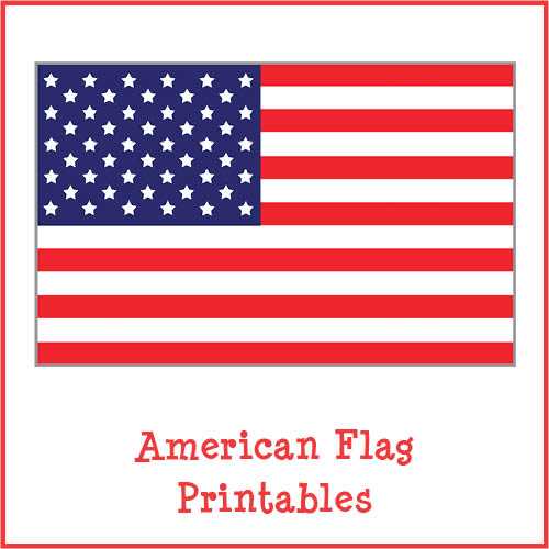 us flag template printable