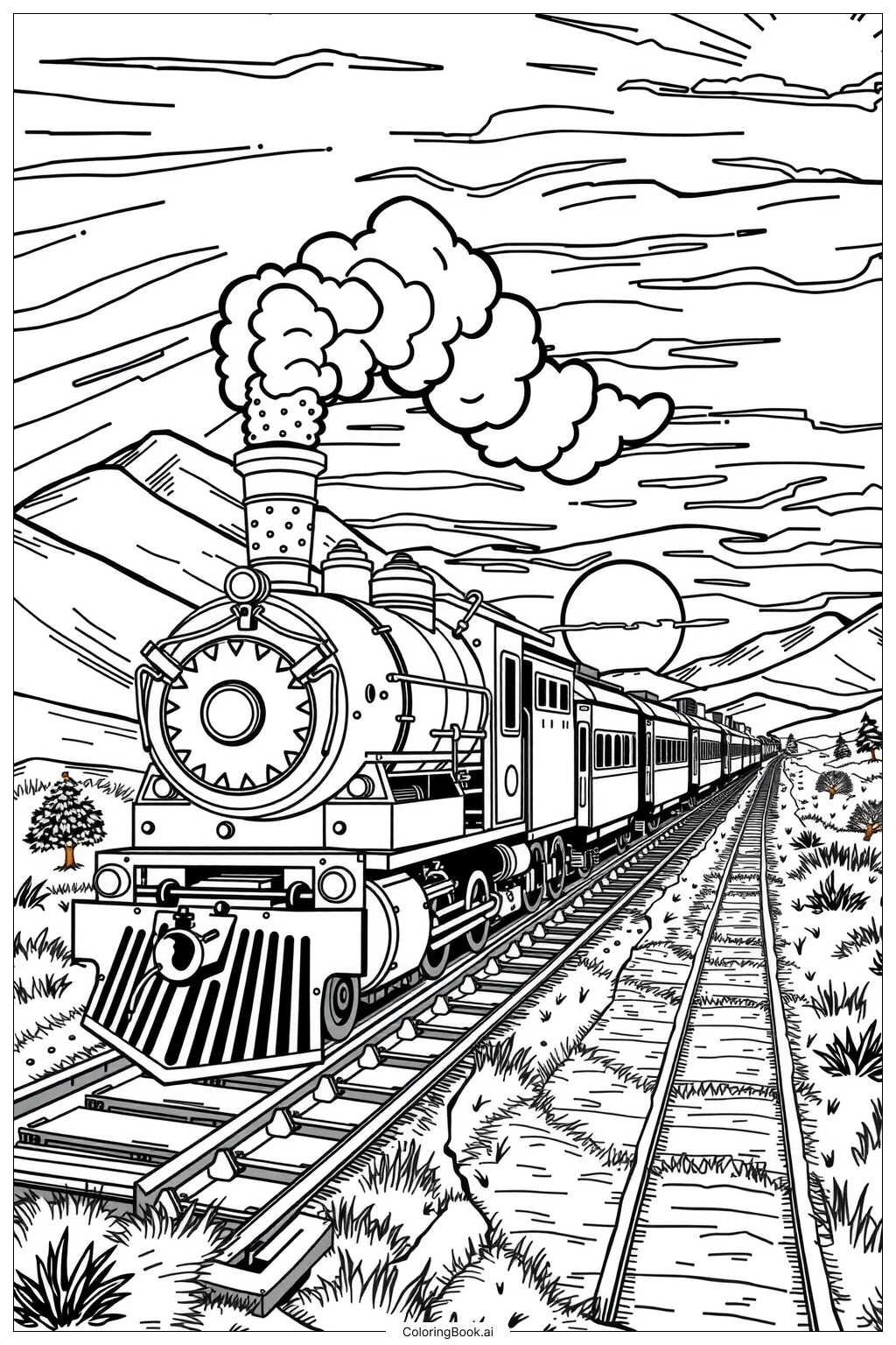 train printable coloring pages
