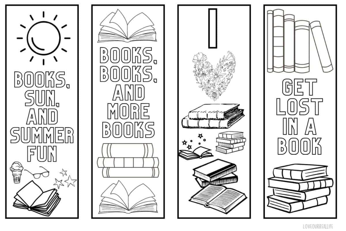 bookmark coloring printable