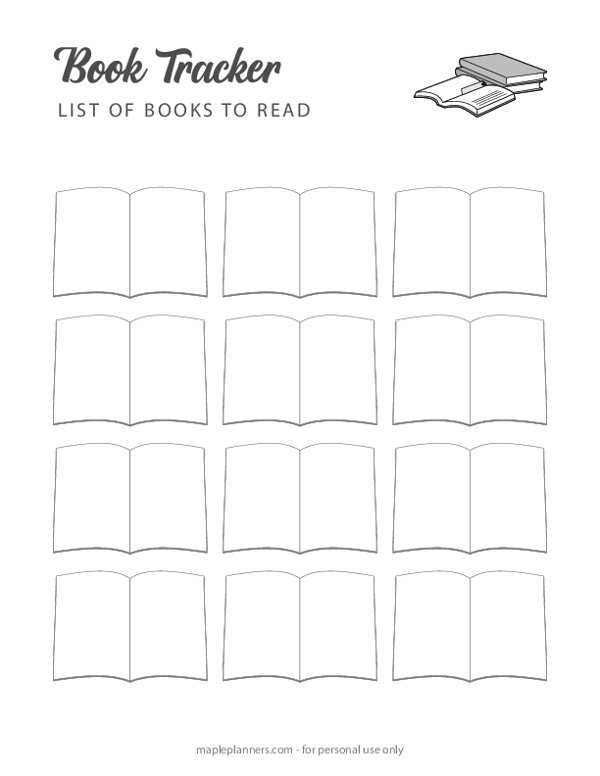 books read tracker printable