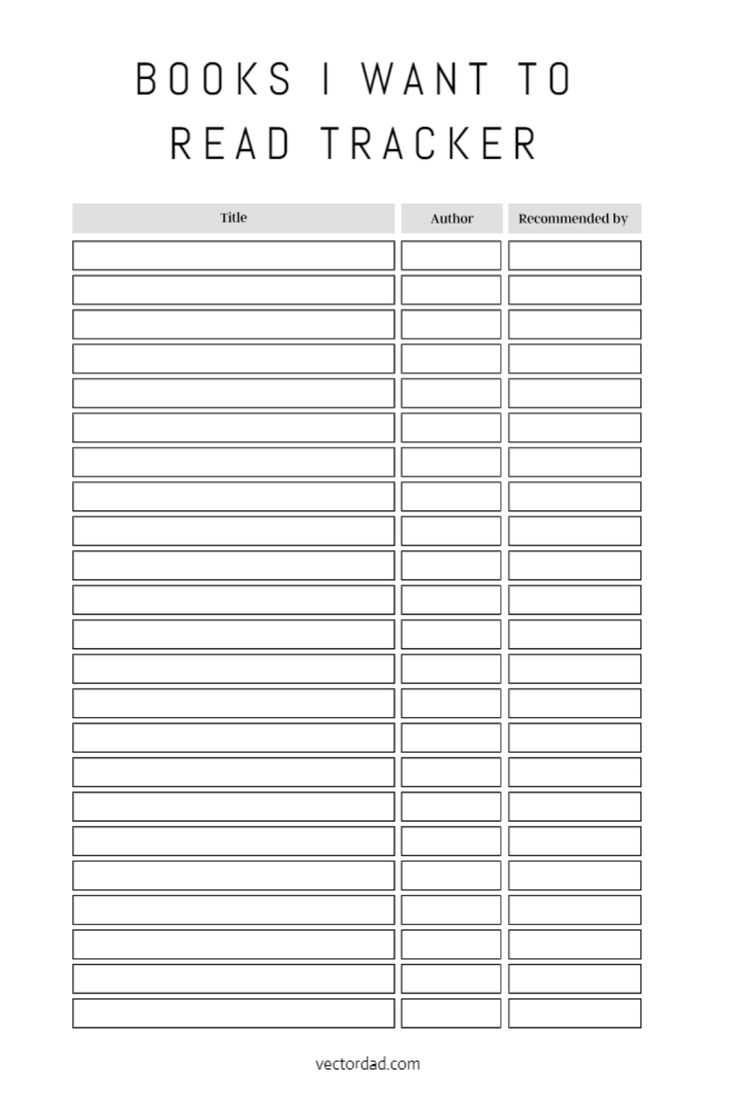 books read tracker printable