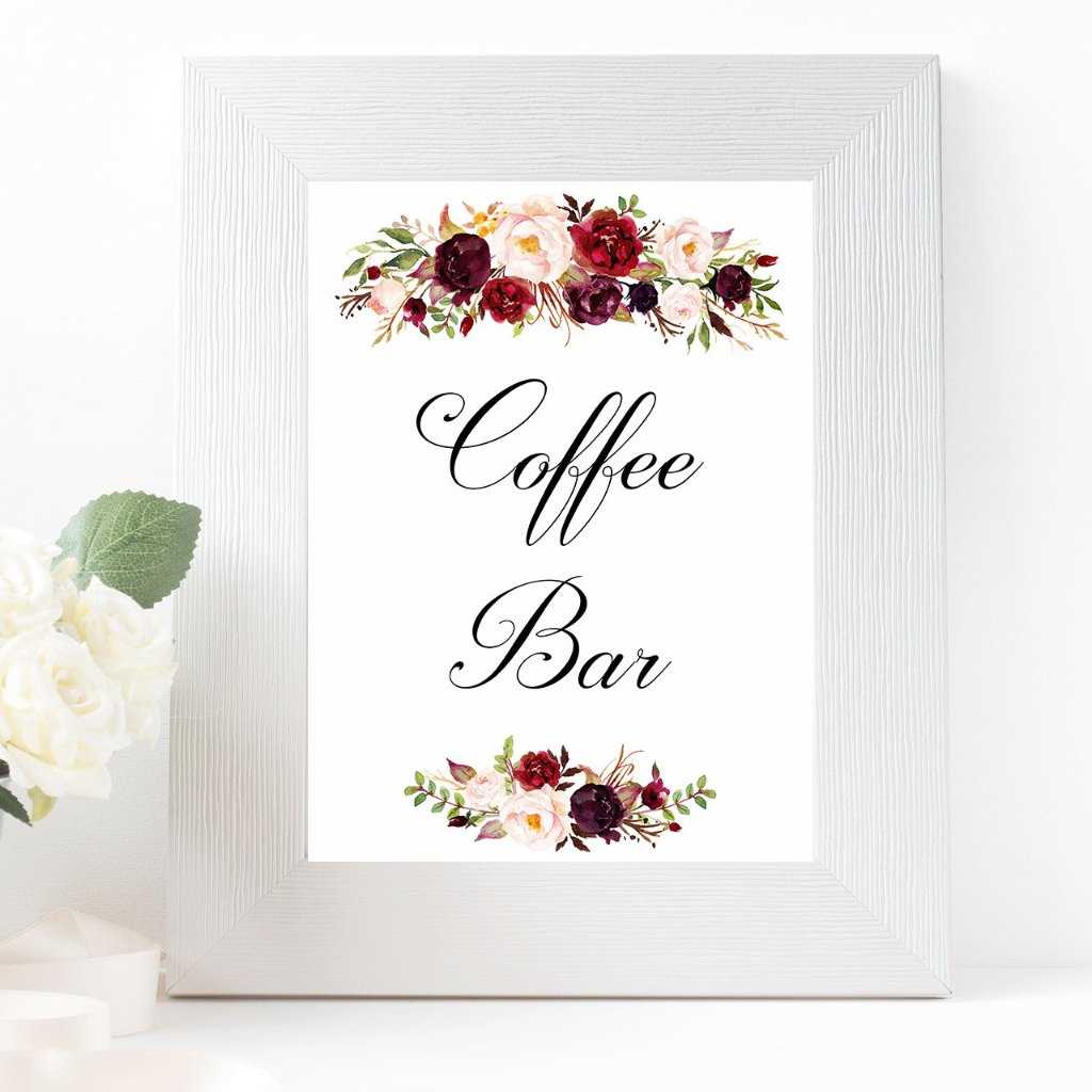 printable coffee signs
