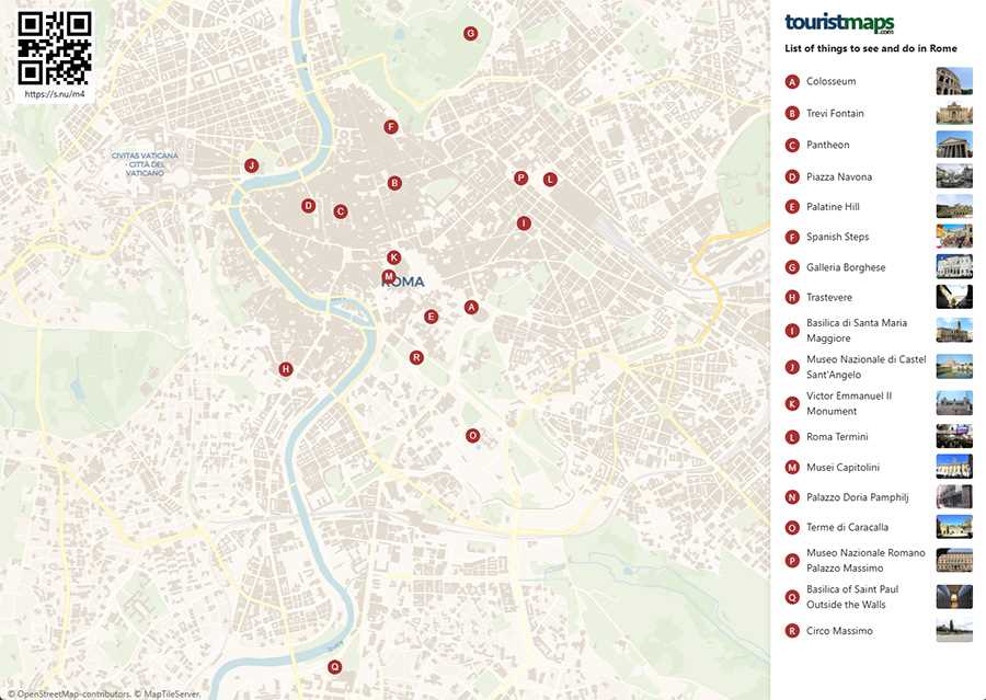 rome city map printable