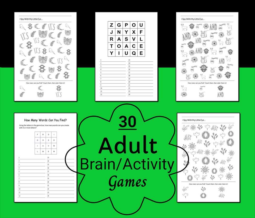 brain games for seniors free printable