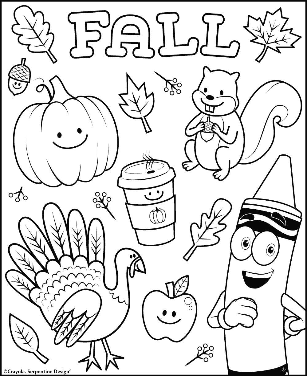 fall color sheet printable