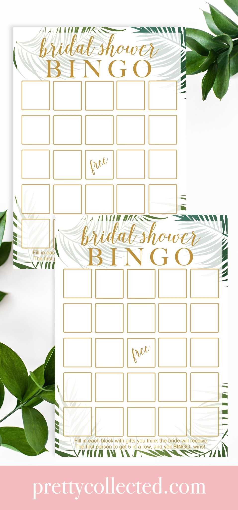 bridal shower bingo free printable