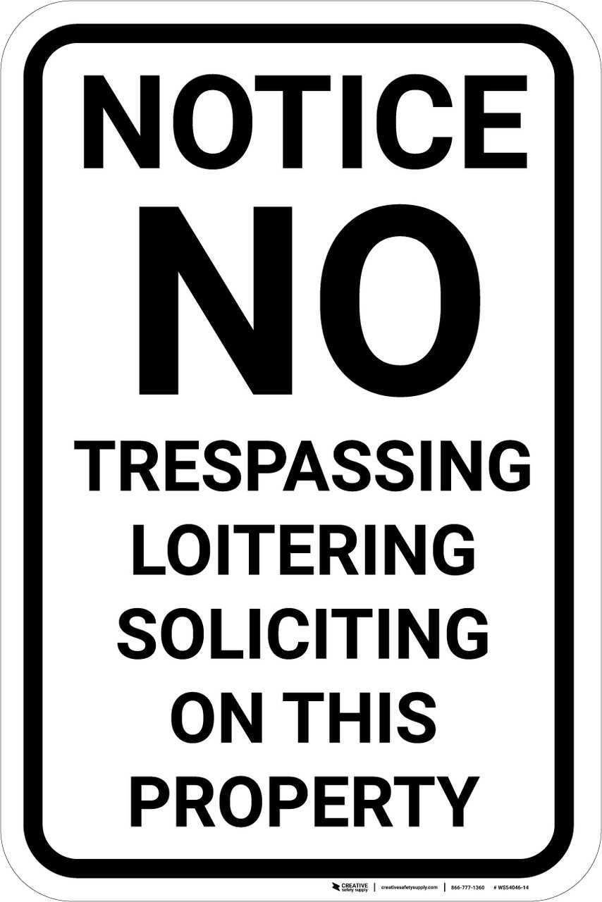 free printable no trespassing letter