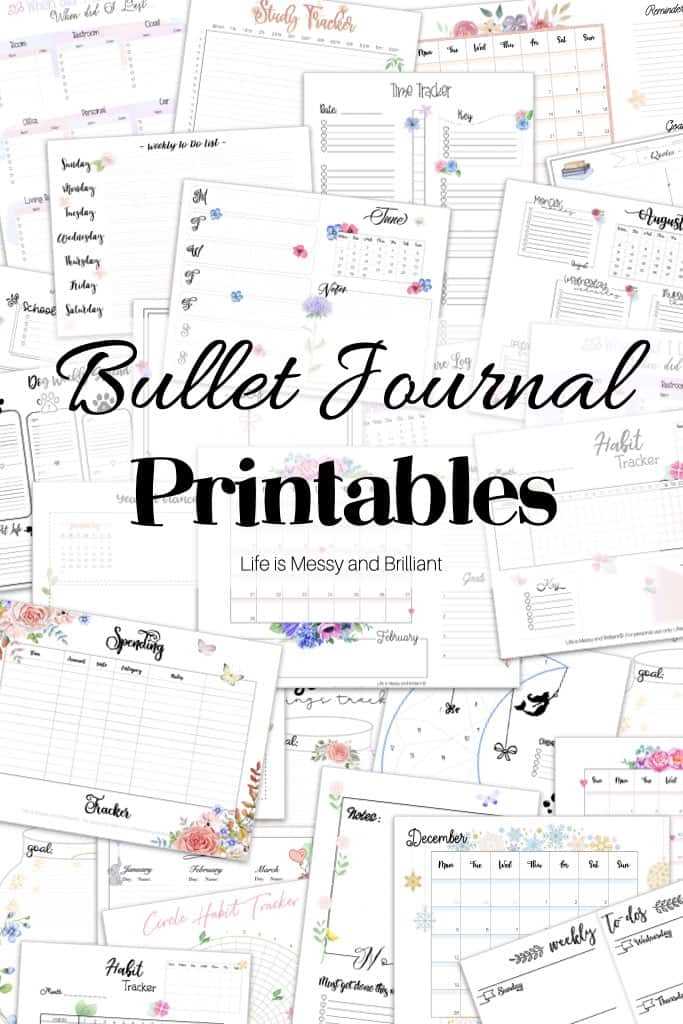 bullet journal free printables