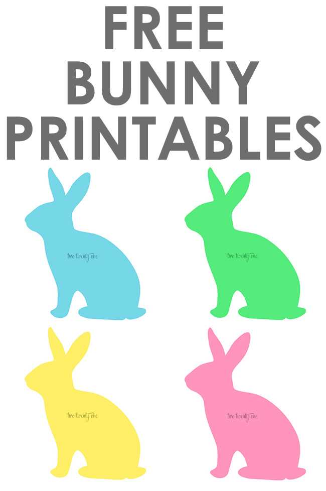 bunny free printables