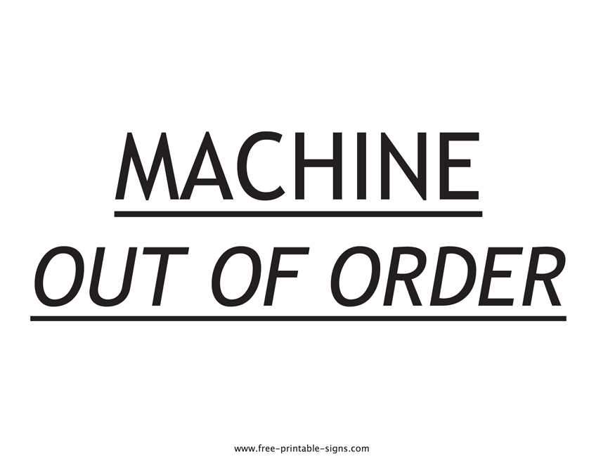 out order sign printable