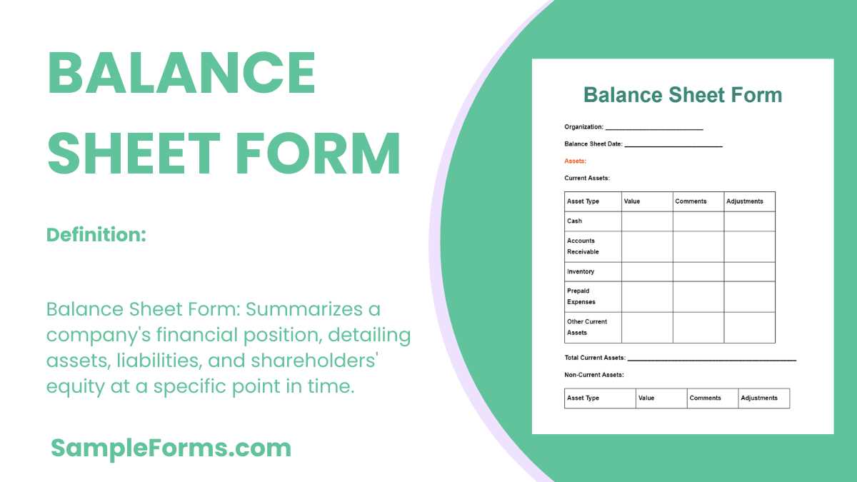 free printable balance sheet