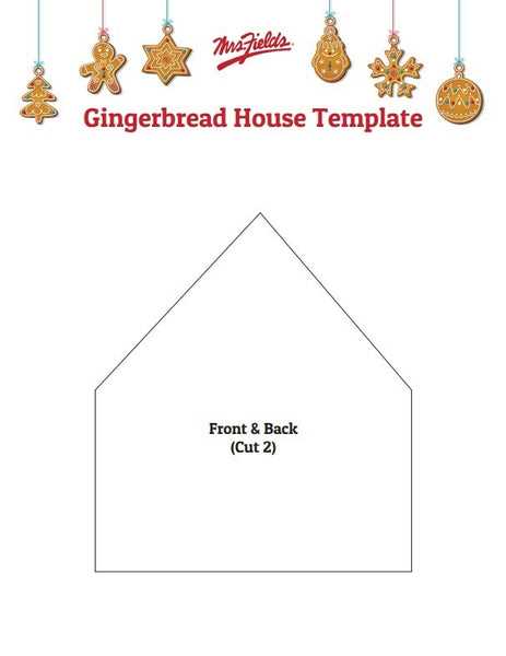 large gingerbread house template printable