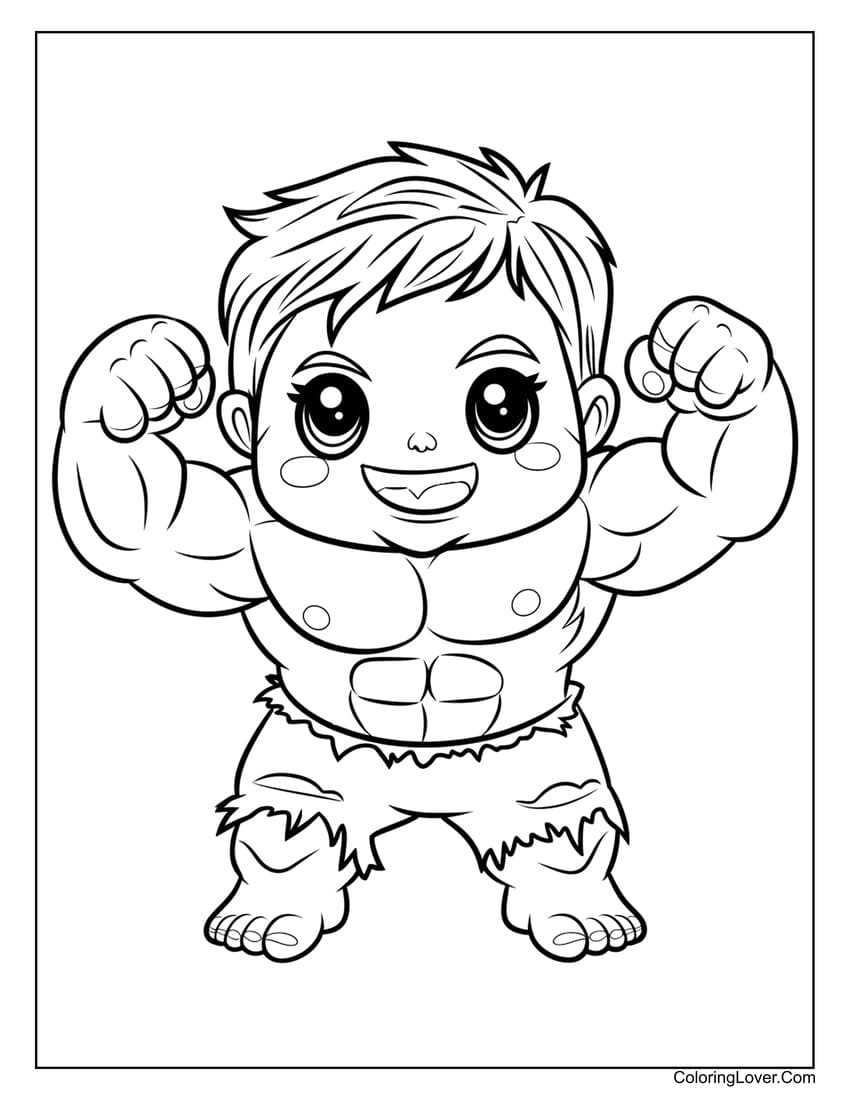 hulk printable colouring pages