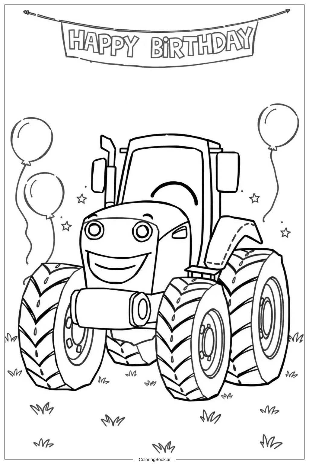 tractor coloring page printable